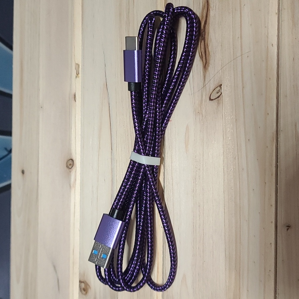 Purple Braided USB To USB C Charging Cable NWOT